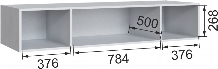 Шкаф 1,6 с антресолью и зеркалом Мадрид, Белый/Ателье светлое