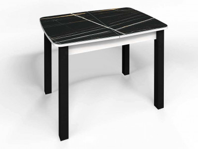 Стол СМ-3 Флорида ноги окрас квадратный белый/черный