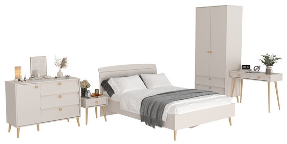 Афина Спальня 25-1400, кашемир серый