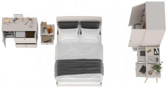 Афина Спальня 25-1400, кашемир серый