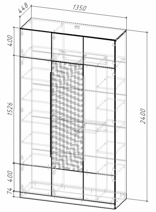 Модульная прихожая Кантри, композиция 6