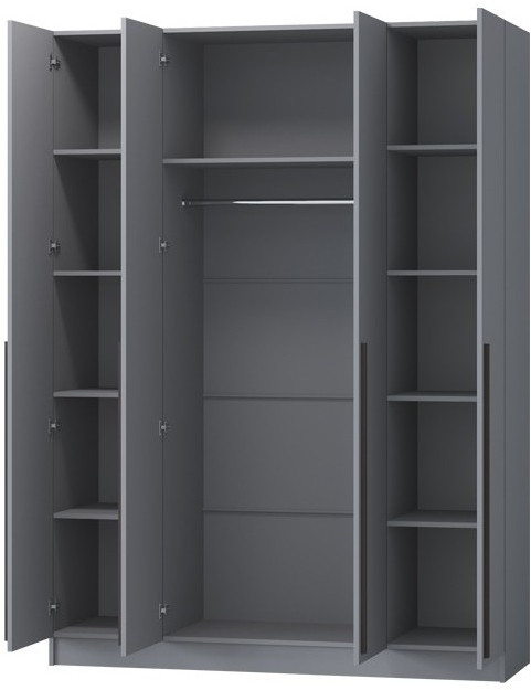 Шкаф Бастион ЛДСП 1,6 (графит)