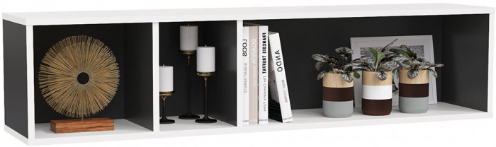 Сидней Комплектация № 026, корпус белый/чёрный/фасады МДФ белый глянец