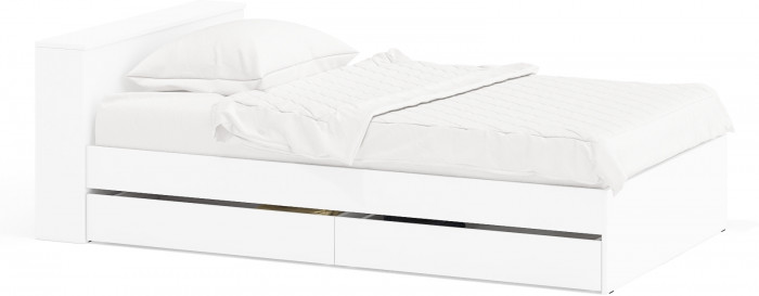 Ксения Кровать с ящиками 1200, белый