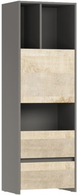 Стеллаж 1 Денвер, Графит, Дуб гранж песочный