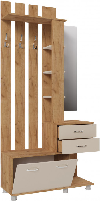 Центральная секция Микс-Арт, Дуб крафт золотой/Кашемир