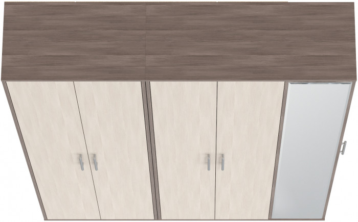 Прихожая Домино-мини + Шкаф для одежды Домино, бодега тёмный/бодега светлый