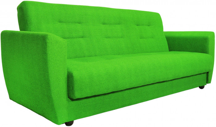 Раскладной диван-кровать, прямой, книжка, цвет зеленый, Лира 120х190