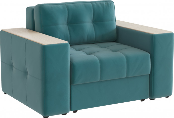 Кресло-кровать Виконт, Бирюза/Клен кремовый МДФ