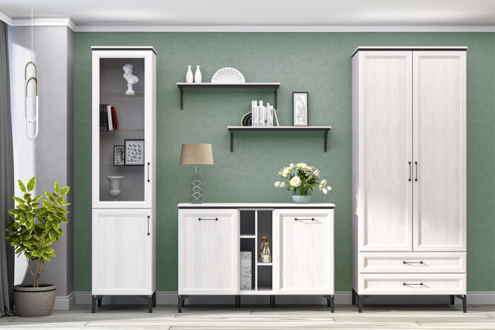 Модульная Гостиная Шарм, набор 2, Ясень Анкор Светлый