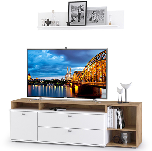 Бэль № 01, цвет дуб крафт золотой/белый премиум, ШхГхВ 171х43х180 см., НЕ универсальная сборка