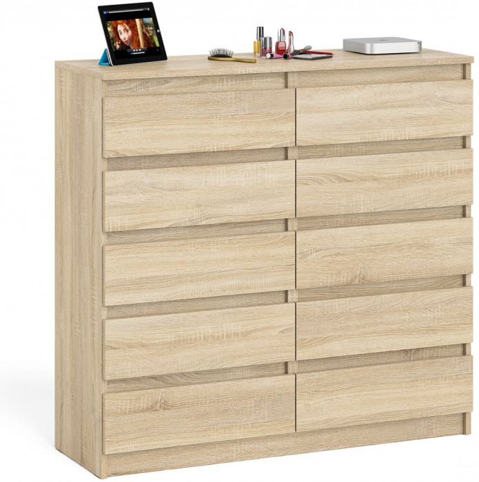 Мори Комод МК1200.10, цвет дуб сонома, ШхГхВ 120,4х41х115 см.