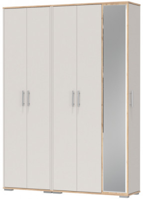 Прихожая Домино-мини + Шкаф для одежды Домино, дуб крафт золотой/кашемир серый