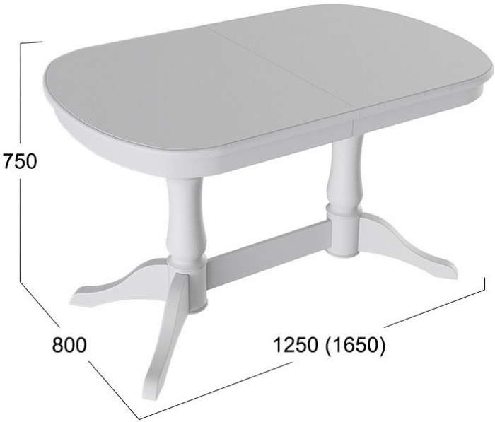 Стол обеденный Валенсия 1,8 (Слоновая кость)