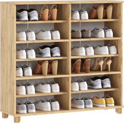 Обувница Ирис, Браш Графит/Крафт (Дуб крафт/ Графит)