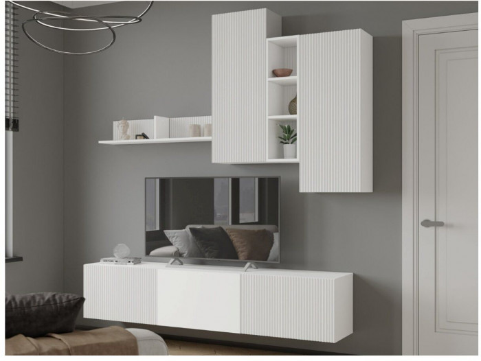 Гостиная Сириния, композиция 1, МДФ белый снег