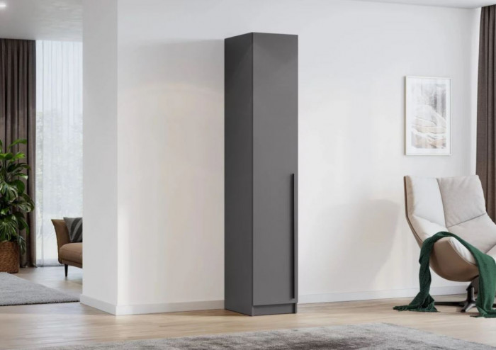 шкаф распашной Берген ШК-400 серый графит/серый графит