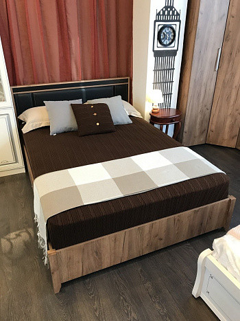 Кровать с ортопедическим основанием (дерево) Nature 306 Люкс 180х200, крафт