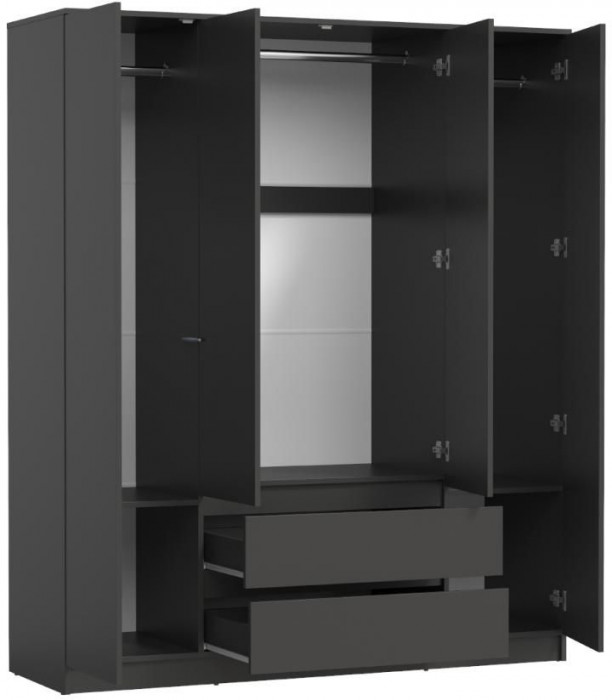 82.01 шкаф для одежды Берген Диамант серый