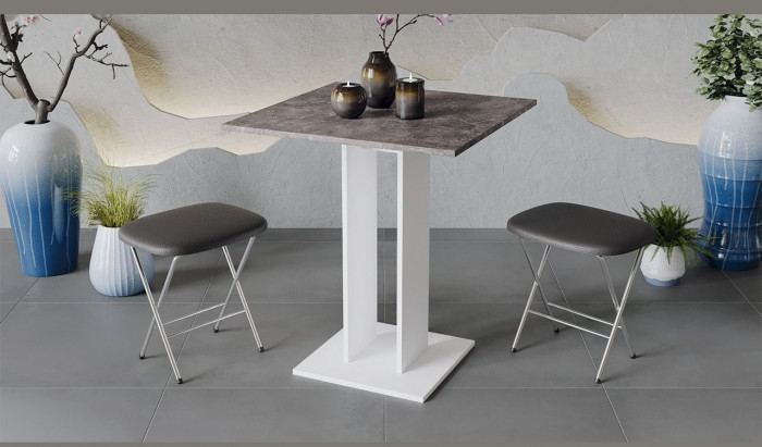 Анкона Стол обеденный Тип 1 (Белый/Дуб Крафт золотой)