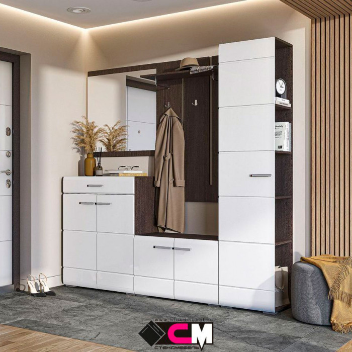 Прихожая Вегас Обувница 800х510х350 венге/белый глянец