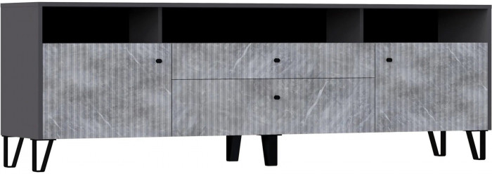 Оливия Тумба ТВ (Шарли мокко, Глиняный серый)