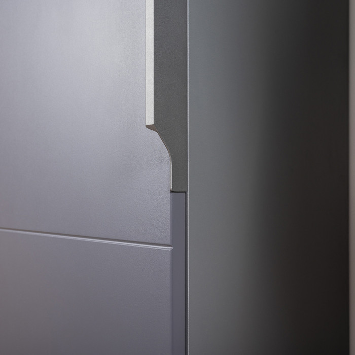 Октава Прихожая 34, серый графит/дуб крафт золотой/фасады МДФ серый графит