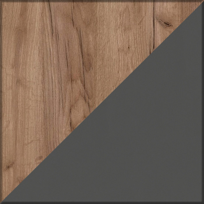 Две прихожих Домино-мини 2-3421дкт/граф, цвет дуб крафт табачный/графит, ШхГхВ 176х36х202 см.