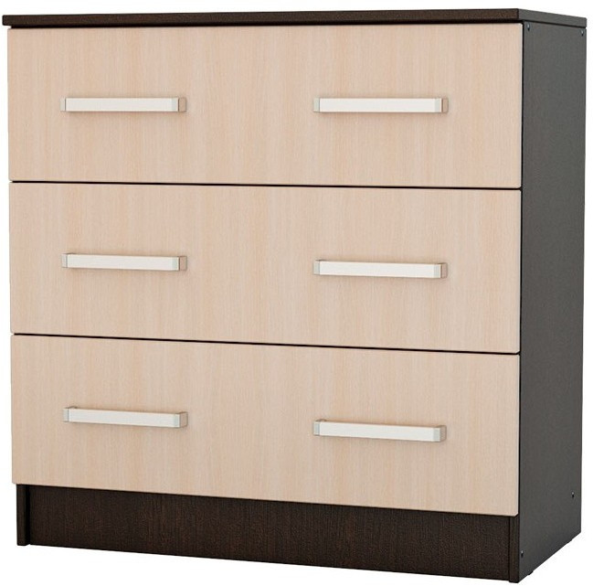 Бася Комод 3 ящика (Венге / дуб беленый)