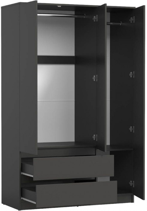 82.02 шкаф для одежды Берген Диамант серый