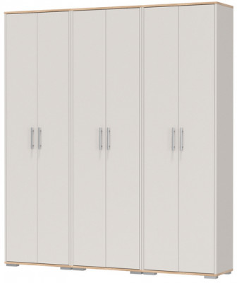 Три шкафа для одежды Домино 2-3430дкз/к.с, дуб крафт золотой/кашемир серый