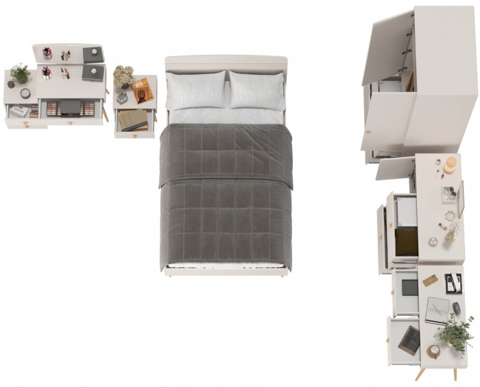 Афина Спальня 28-1200, кашемир серый