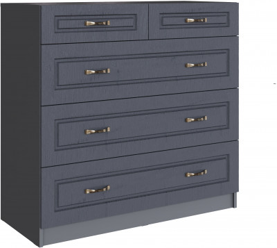 Комод с 5-мя ящиками Апполия, Графит серый/Лунный кратер