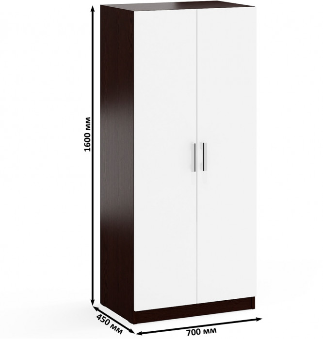 Стол компьютерный С-МД-СК9+Шкаф С-МД-СК9Ш, цвет венге/белый шагрень, ШхГхВ 172х70х160 см., НЕ универсальная сборка