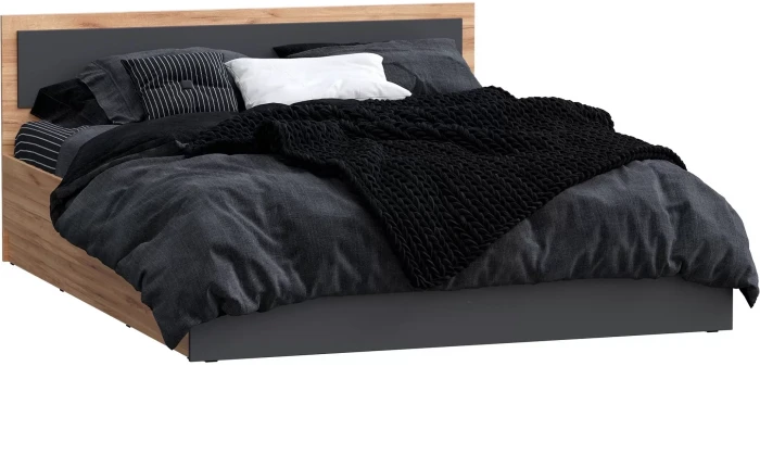 Мартина Кровать с подъемным механизмом 140 (Дуб Сонома / белый)