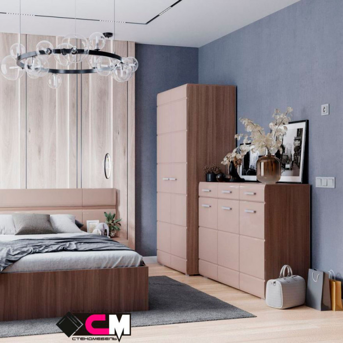 Вегас Комод 1200*985*446 венге/белый глянец