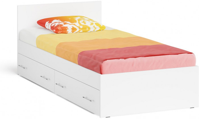 Мори Кровать с ящиками 0900, белый
