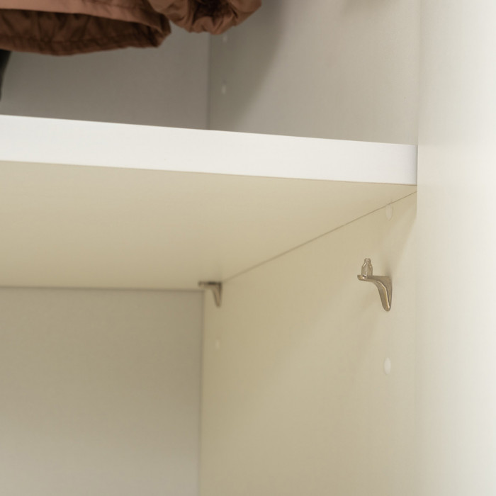 Октава Прихожая 36, белый шагрень/дуб крафт золотой/фасады МДФ белый шагрень