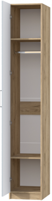 Шкаф-пенал №1 "Иннэс-7" - Крафт золотой/Монблан Р-856