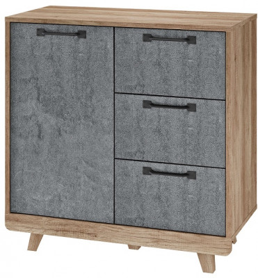 Комод &quot;Мегаполис&quot; КМ-12 Дуб каньон/M18 серый