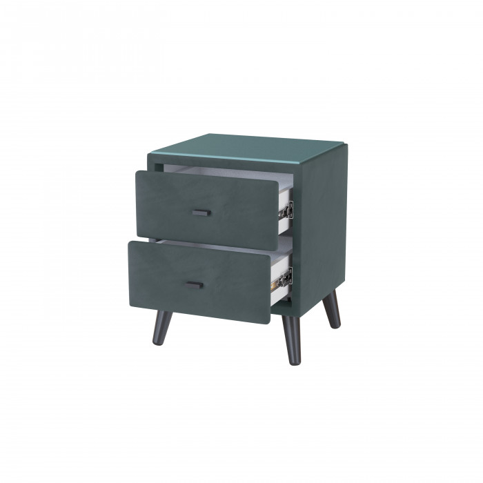 Тумба прикроватная интерьерная Пай серый/мдф бриз