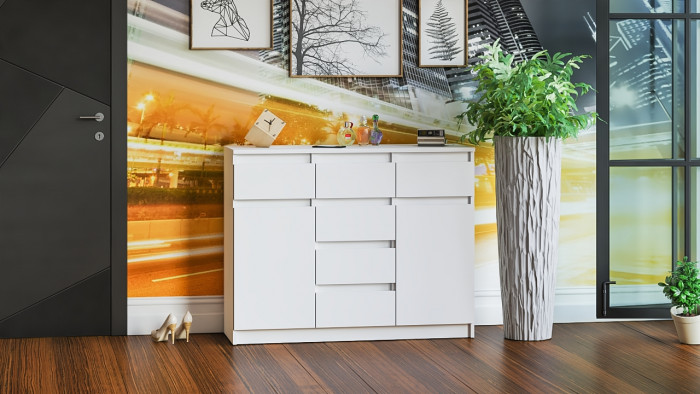 Мори Комод МК1200.4, цвет белый, ШхГхВ 120,4х41х94 см.