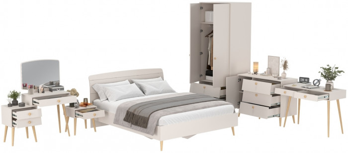 Афина Спальня 28-1600, кашемир серый