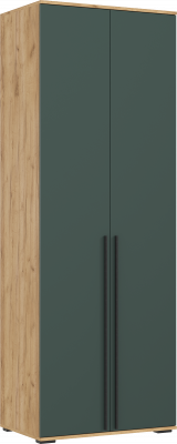 Норд Шкаф 2-х створчатый 800, Дуб крафт/Изумрудный