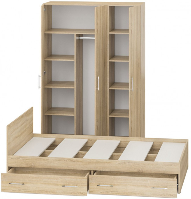 Спальня Стандарт 1-1200Я, дуб сонома