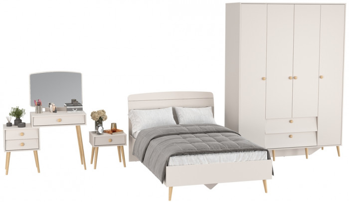 Афина Спальня 29-1200, кашемир серый