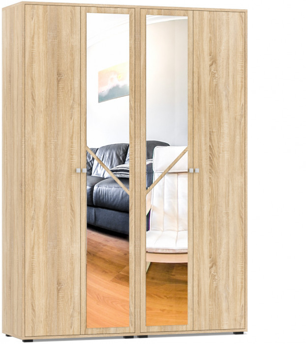 Камелия Шкаф 4-х створчатый, дуб сонома