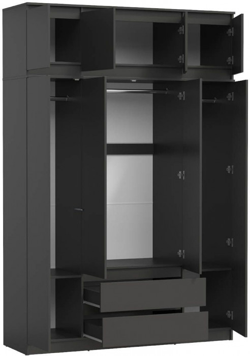 82.01 шкаф + 82.04 тумба Берген Диамант серый