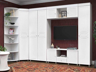 Гостиная Монако-5 белое дерево