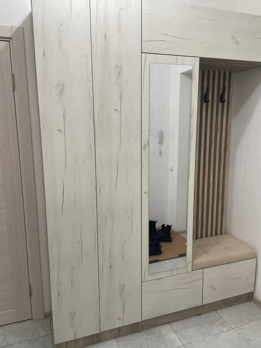 Модульная прихожая "Руэлла", композиция 2 - Крафт серый/Крафт белый